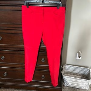 Red ankle pants from loft